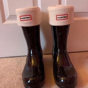 Short Hunter Rainboots with socks